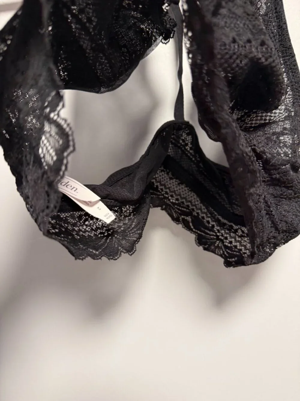 Auden Black Lace Bralette M